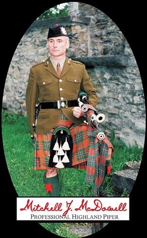 Mitchell J McDowell, Professional Highland Piper